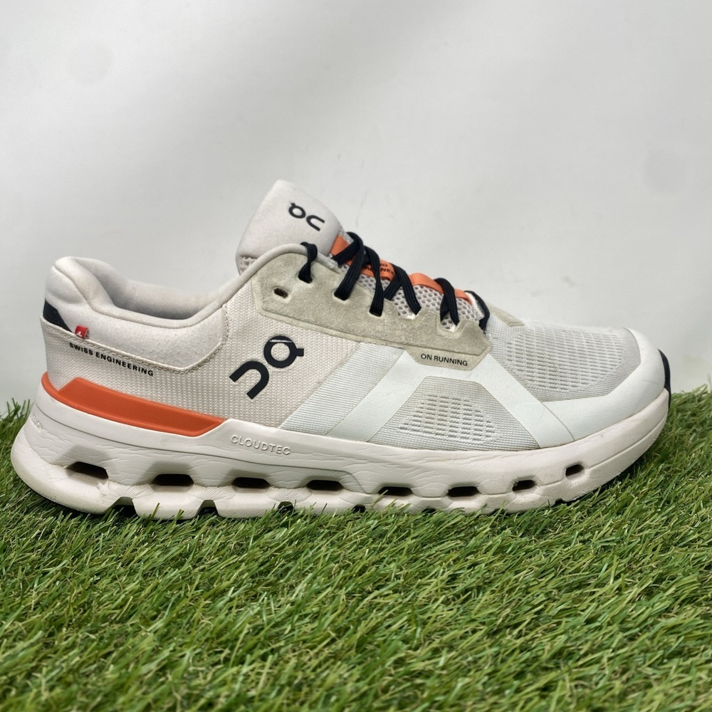 On Cloudrunner 2 Running Shoes Mens Size 11 White Orange Sneakers 3ME10140248